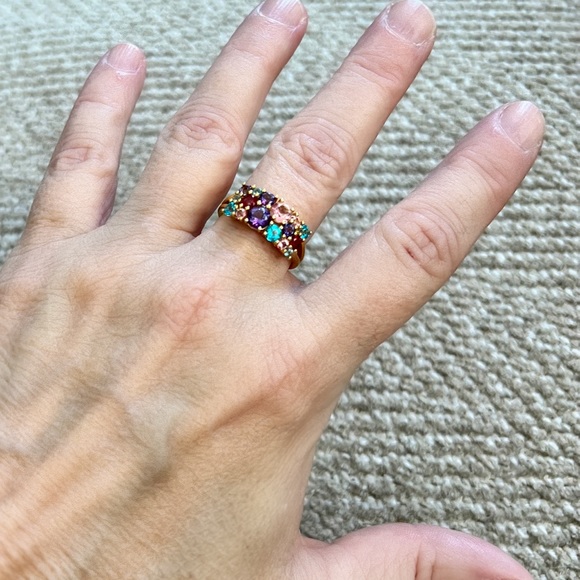 Multi Gemstone 925 Sterling Silver Ring - Picture 5 of 5